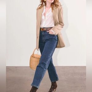 Everlane High Rise Dark Blue Jeans